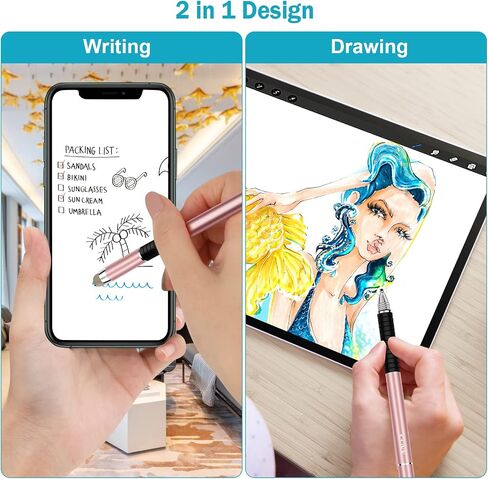CCIVV Stylus Pen 2 in 1 Fine Point & Mesh Tip for Touch Screen, Compatible for Tablet and Cellphone (1Pc, Blue) in Saudi Arabia