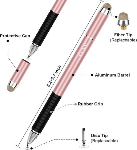 CCIVV Stylus Pen 2 in 1 Fine Point & Mesh Tip for Touch Screen, Compatible for Tablet and Cellphone (1Pc, Blue) in Saudi Arabia