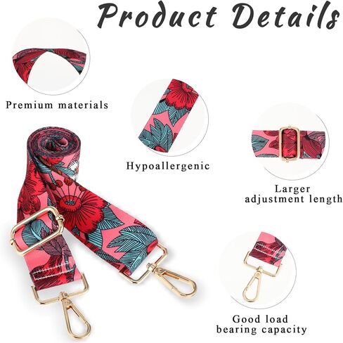 Adjustable Purse Strap, 1.5in Wide Crossbody Bag Straps Handbag Shoulder Strap Bag Replacement Accessories for Women in Saudi Arabia