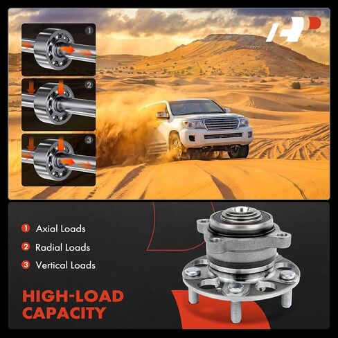 A-Premium 2 × محمل العجلة الخلفية ومجموعة المحور مع 5 عروات متوافقة مع Honda Accord 2008-2012 وAcura TSX 2009-2014 in Saudi Arabia