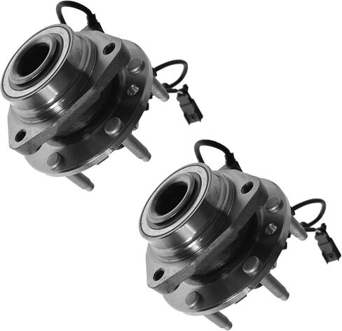 TRQ Front Wheel Hub & Bearing Pair Set for Trailblazer Envoy w/ABS 6 Lug in Saudi Arabia