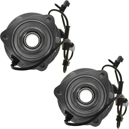 TRQ Front Wheel Hub & Bearing Pair Set for Trailblazer Envoy w/ABS 6 Lug in Saudi Arabia