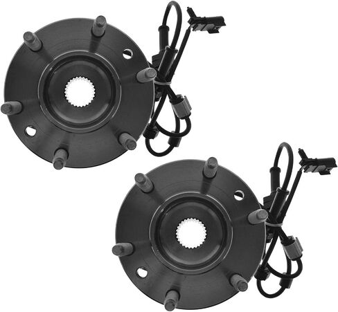 TRQ Front Wheel Hub & Bearing Pair Set for Trailblazer Envoy w/ABS 6 Lug in Saudi Arabia