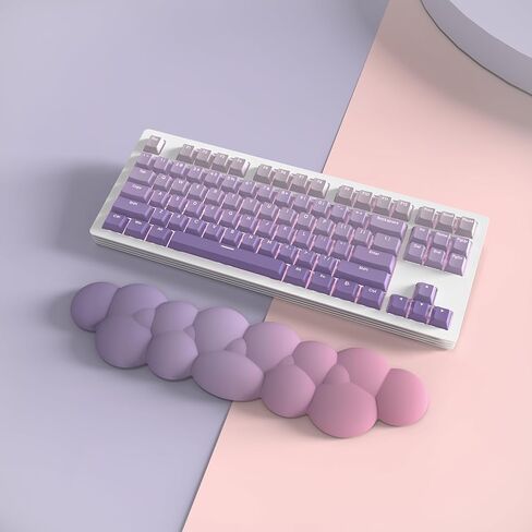 EPOMAKER Marshmallow Wrist Rest for Mechanical Keyboard, with Lycra Cloth, Memory Foam, Anti-Slip Rubber Bottom, Ergonomic Design, Wrist Pain Relief Arm Rest Desk for Office/Home (Sweet Stellalou) in Saudi Arabia