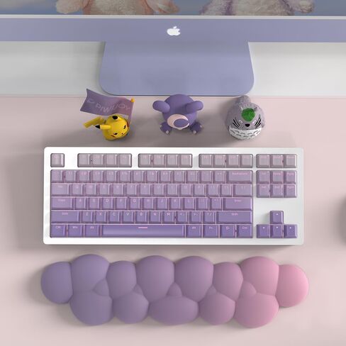 EPOMAKER Marshmallow Wrist Rest for Mechanical Keyboard, with Lycra Cloth, Memory Foam, Anti-Slip Rubber Bottom, Ergonomic Design, Wrist Pain Relief Arm Rest Desk for Office/Home (Sweet Stellalou) in Saudi Arabia