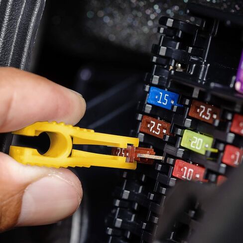 20 Pieces Automobile Fuse Pullers Fuse Extraction Tools Car Fuse Fetch Clips Yellow Fuse Removal Tools Mini Plastic Fuse Pullers for Car Motorcycle Truck SUV Automotive Fuses Replacement in Saudi Arabia