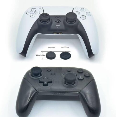 FPS Thumb Grip Gamepad مرتفعة مضادة للانزلاق عصا الإبهام غطاء عصا التحكم لـ PS5/4، حلقات Switch Pro Con-Precision، حلقات المساعدة، حقيبة تخزين (16 قطعة) (pn029) in Kuwait