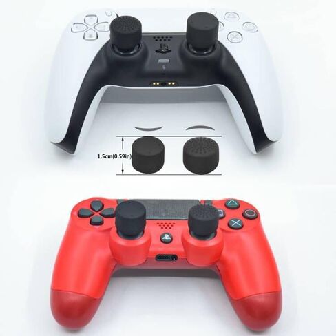 ZHI-NYLLDJS FPS Thumb Grip Gamepad مرتفعة مضادة للانزلاق عصا الإبهام غطاء عصا التحكم لـ PS5/4، حلقات Switch Pro Con-Precision، حلقات المساعدة، حقيبة تخزين (16 قطعة) (pn018) in Kuwait