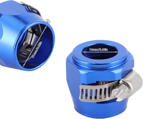 خرطوم تركيب المشبك، 10AN خرطوم المشبك سبائك الألومنيوم خرطوم التشطيب مع المشبك دودة PEX خرطوم السرج حلقات تجعيد خرطوم التشطيب المشبك موصل التشطيب لأنابيب الغاز / الهواء / المياه (الأزرق) in Kuwait