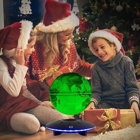 Levitating Globe, Floating Globe 6 Inches, Magnetic Levitation Rotating World Map Globes Lamp with Multi-colors Changing LED Lights for Home Office Decoration, Night Lights Gifts (Colorful Light) in Kuwait