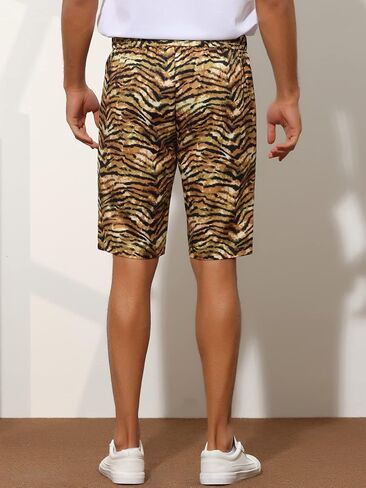 Lars Amadeus Animal Printed Shorts for Men's Regular Fit Summer Golf Shorts Pants in Saudi Arabia