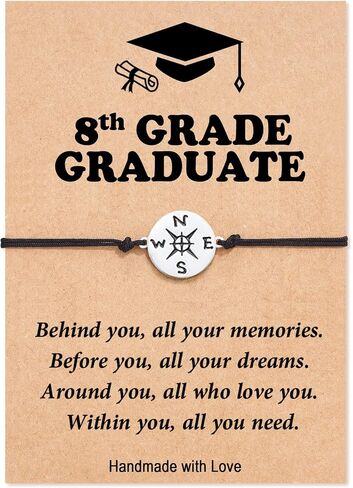 HGDEER 2023 5th/8th Graduation Gifts for Her/Him, Compass Bracelet for Women Men Girls in Saudi Arabia