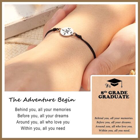 HGDEER 2023 5th/8th Graduation Gifts for Her/Him, Compass Bracelet for Women Men Girls in Saudi Arabia