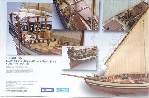 Artesanía Latina - مجموعة نماذج السفينة الخشبية - الداو العربي، سلطان - موديل 22165، مقياس 1:60 - نماذج للتجميع - المستوى المتوسط in Kuwait