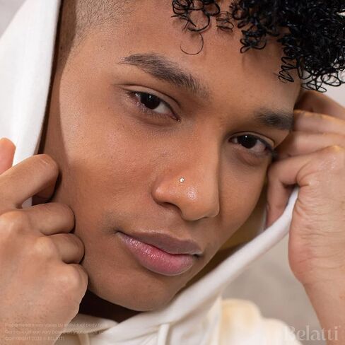 حلقات الأنف من بيلاتي للنساء والرجال - مجوهرات ثقب الأنف المضادة للحساسية (اختر المقياس - الكمية - اللون - حجم الجوهرة) in Kuwait