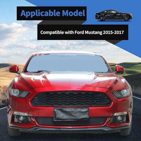 Voodola لسيارة Ford Mustang 2015-2017 غطاء مصباح الضباب الأمامي من ألياف الكربون باللون الأسود متوافق مع Ford Mustang 2015-2017 (قطعتان/مجموعة، ألياف الكربون باللون الأسود) in Kuwait