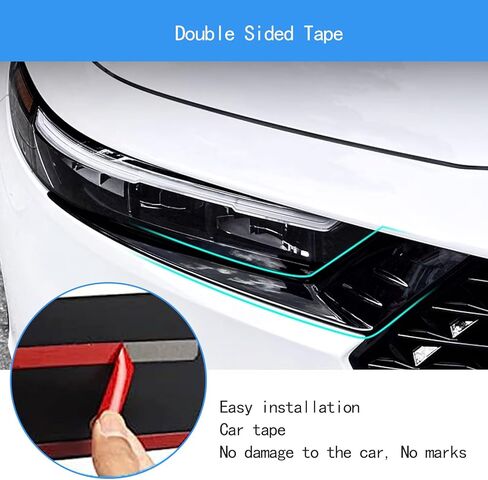 TUBAIZAI Car Accessories Compatible with Honda Accord 2023 2024 Headlight Head Light Lamp Eyebrow Cover Eyelids Moulding Trims ABS 2PCS(Glossy Black Style) in Saudi Arabia