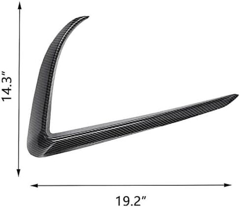 طقم قطعتين من مصابيح الضباب الخارجية لسيارة Tesla Model 3 2017-2023، تتضمن غطاء حواجب من ألياف الكربون غير اللامعة ABS، وزخرفة شفرة، وإطار مصباح ضباب سبويلر in Kuwait