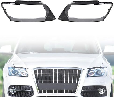 MotorFansClub Front Headlight Cover Clear Head Light Lens Fit for Audi Q5 2009 2010 2011 2012 Left Right Side Headlamp Transparent Shell in Saudi Arabia