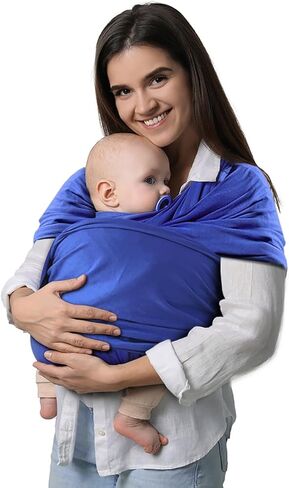 Baby Wraps Carrier Baby Sling Wrap Carrier Baby wrap for Comfortable Baby Sling (Blue) in Saudi Arabia
