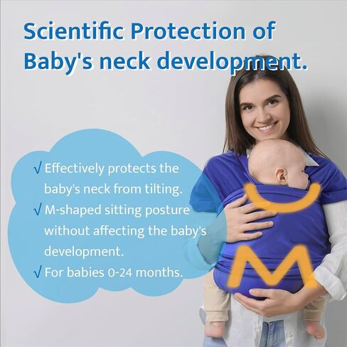 Baby Wraps Carrier Baby Sling Wrap Carrier Baby wrap for Comfortable Baby Sling (Blue) in Saudi Arabia