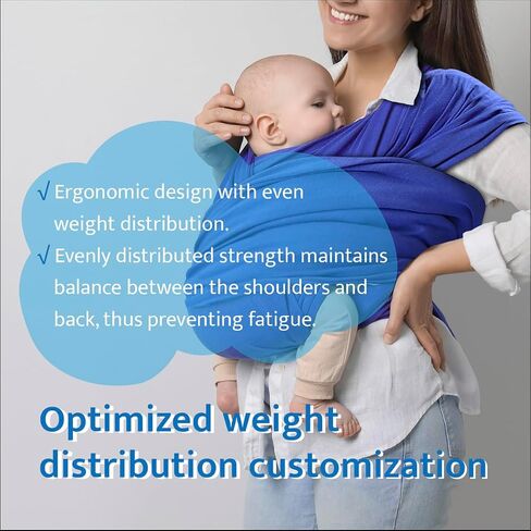Baby Wraps Carrier Baby Sling Wrap Carrier Baby wrap for Comfortable Baby Sling (Blue) in Saudi Arabia