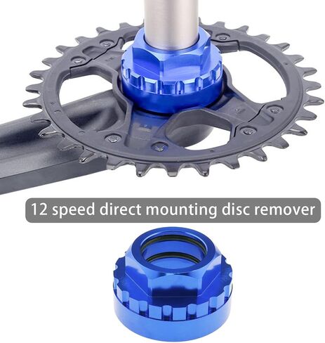 Chainring Lock Ring Adapter Removal Tool Compatible with Shimano M7100 M8100 M9100 M9120 Aluminum Alloy Bicycle Removal Sockets Bicycle Dismantling Sleeves in Saudi Arabia