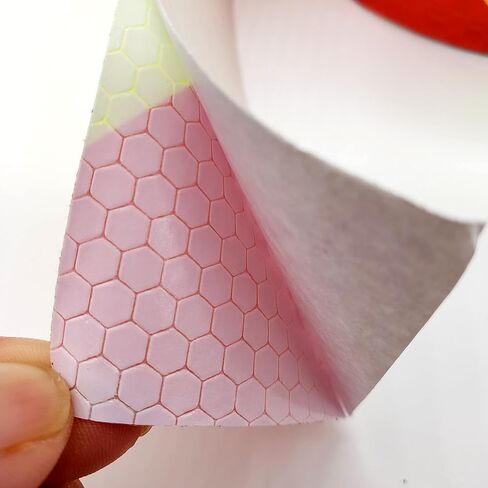 شريط عاكس ماكس برايت، شريط عاكس على شكل قرص العسل مقاس 30 قدمًا × 2 بوصة، شريط عاكس آمن للمقطورات والشاحنات والمعدات، شريط عاكس أصفر وأحمر، خارجي، مقاوم للماء، عبوتان in Kuwait