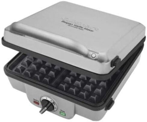 Cuisinart WAF-300P1 4-Slice Belgian Waffle Maker with Pancake Plates, Heavy Duty Small Brush, and 8-Inch Nylon Tongs Bundle (3 Items) in Saudi Arabia