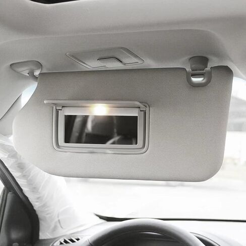 واقي الشمس من جانب الركاب الأيمن من SENSHINE مع ضوء لسيارة Pathfinder 2013 2014 2015 2016 2017 2018 و2014-2017 Infiniti QX60 و2013 Infiniti JX35، بيج in Kuwait