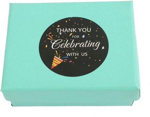OPG Thank You for Celebrating with Us Label Stickers,Adhesive Seal Sticker Decorative Stickers for Party Supplies,100-Pack 2"(Black) in Saudi Arabia