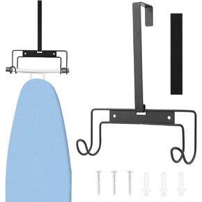 Over The Door Ironing Board Holder, Wall Mount Ironing-Board Hanger with Removable Hook,Laundry Rooms Metal-Ironing-Board Holder Organizer Wall Rack for Y & T Shaped in Kuwait