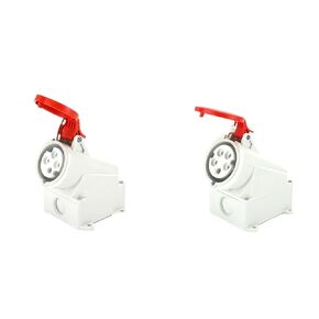 1 PCS Male and Female Butt and Socket 16A 32A IP44 Waterproof Industrial Connector Exposed and Concealed red in Saudi Arabia