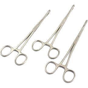 3 PCS Stainless Steel Sponge Holding Forceps 7.5" Smooth Curved Economy Grade ODM in Kuwait