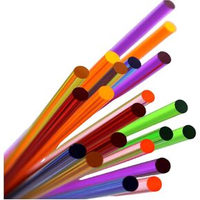 Colored Acrylic Round Rods Solid 0.5M Plastic Rod, Shatter-Resistant Lightweight 10PCS, Vibrant Colors for Crafts, Light Fixtures, Architectural Models,Green,5mm in Saudi Arabia