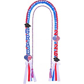 2025 Graduation Leis and Cords, Grad Money Leis with 11 Embroidered Patches for Graduation Party Decorations in Kuwait