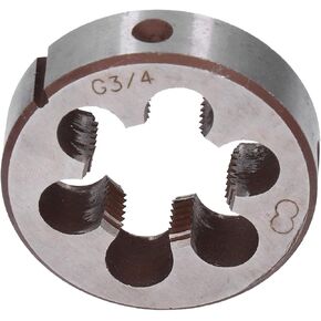 FLEXMAN G3/4 Pipe Die, 0.63in Thickness High Accuracy Alloy Steel Round Cylindrical Straight Screw Thread Die with 6 Chip Removal Holes in Kuwait