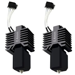 قطعتان من رأس الطباعة الطارد المجمعة من السيراميك P1P/P1S Hotend 0.4 مم لمختبر بامبو P1P/P1S- استبدال الطرف الساخن للطابعة ثلاثية الأبعاد مع فوهة فولاذية صلبة 0.4 مم، وثرمستور، وخرطوشة سخان وكتلة حرارية in Kuwait