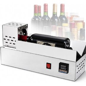 Electric Capsule Heat Shrinker, 600w Horizontal PVC Capsule Shrinking Machine, 4s-8s, Max Sealing Diameter 80mm, LCD Display Stepless Temperature Adjustment, for Bottle Mouth Shrinking in Kuwait