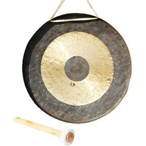 Hand Selected Gong, Chinese Gong with Traditional, Includes Gong Mallet, Hanging String, Calming Sound for Sound Healing, Meditation, Yoga(24inch) in Kuwait