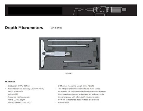 LAT end Measuring face Range 0-50/100/150/300mm Depth Micrometers(0-150mm B 63.5mm) in Saudi Arabia