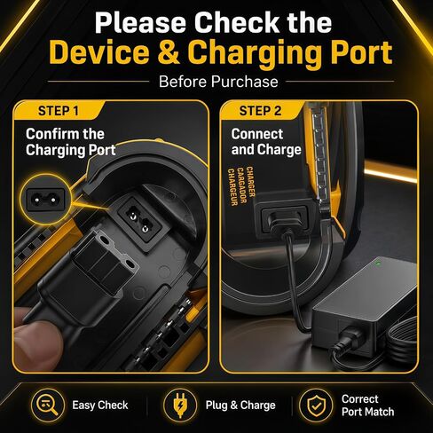 سلك شاحن محول طاقة تيار متردد 13.8 فولت N557514 متوافق مع منفاخ الإطارات اللاسلكي DeWalt DCC020IB 20 فولت بحد أقصى، محول طاقة بديل لضاغط الهواء المحمول in Kuwait