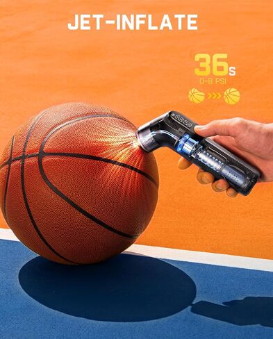 مضخة كرة كهربائية Fanttik X10 Nano+ مع مقياس الضغط، مضخة هواء محمولة ذات إغلاق تلقائي لكرة السلة وكرة القدم وكرة القدم والكرة الطائرة - تضخم وانكماش سريع (بحد أقصى 19.9 رطل لكل بوصة مربعة) in Kuwait
