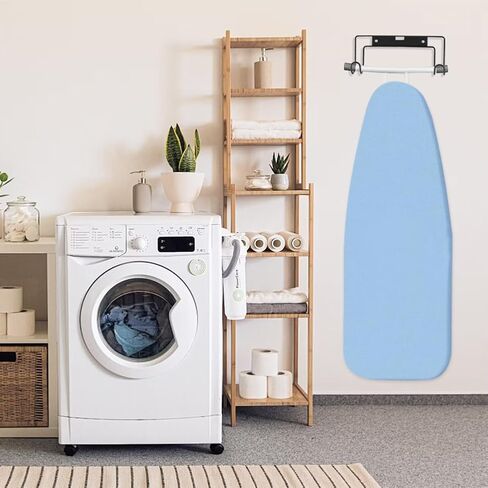 Over The Door Ironing Board Holder, Wall Mount Ironing-Board Hanger with Removable Hook,Laundry Rooms Metal-Ironing-Board Holder Organizer Wall Rack for Y & T Shaped in Kuwait