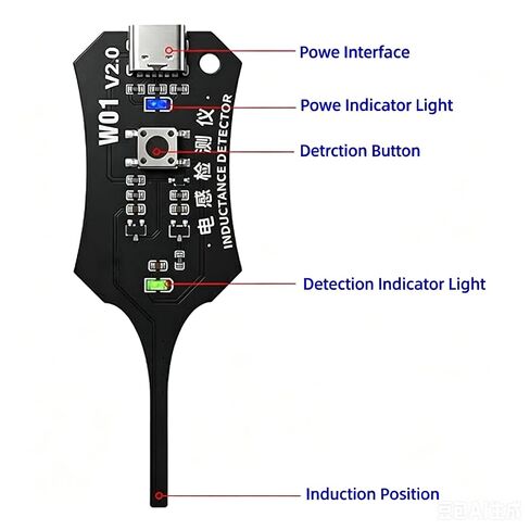 2Pcs Upgrade Type-C Inductance Tester, Quick Fault Check Inductor Tester for Motherboard Coil, Electronic Circuit Board Detection Tool for PC & Phone Repair Component in Kuwait