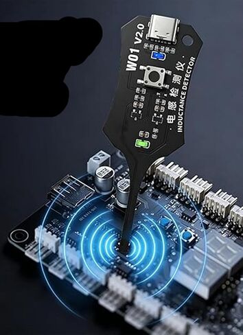 2Pcs Upgrade Type-C Inductance Tester, Quick Fault Check Inductor Tester for Motherboard Coil, Electronic Circuit Board Detection Tool for PC & Phone Repair Component in Kuwait