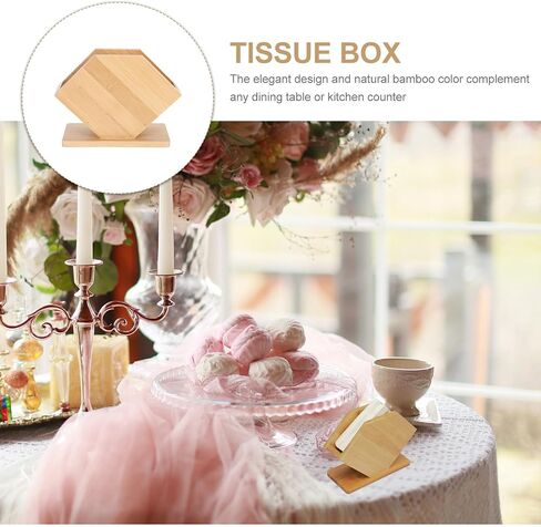 KALLORY Napkin Holder Fan Shape Tissue Box Large Square Acrylic Base Hotel Table Organizer for Restaurant Dining Room in Kuwait