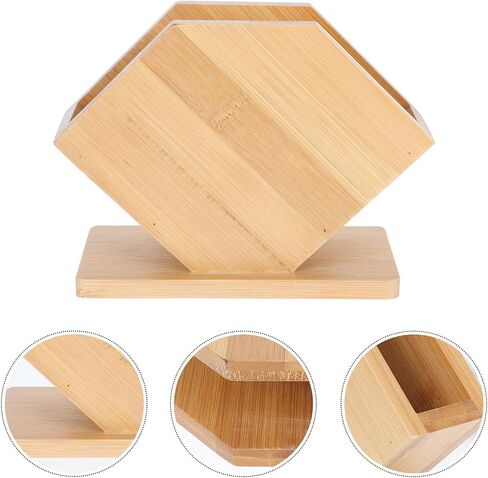 KALLORY Napkin Holder Fan Shape Tissue Box Large Square Acrylic Base Hotel Table Organizer for Restaurant Dining Room in Kuwait