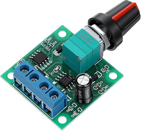 2 قطعة DC Mini Motor PWM جهاز التحكم في السرعة، PWM وحدات تحكم سرعة المحرك ذات الجهد المنخفض، مفتاح تشغيل قابل للتعديل مع مقبض تحكم 1.8V 3V 5V 6V 12V 2A 1803BK 1803B in Kuwait