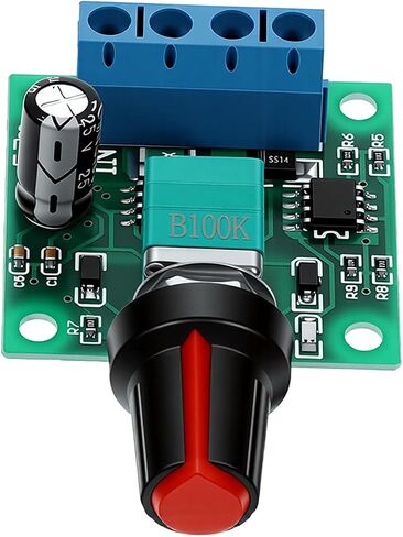 2 قطعة DC Mini Motor PWM جهاز التحكم في السرعة، PWM وحدات تحكم سرعة المحرك ذات الجهد المنخفض، مفتاح تشغيل قابل للتعديل مع مقبض تحكم 1.8V 3V 5V 6V 12V 2A 1803BK 1803B in Kuwait